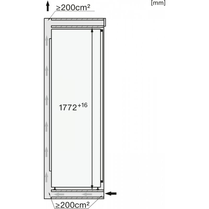 Встраиваемый холодильник K 7737 D Miele Встраиваемый холодильник K 7737 D Miele