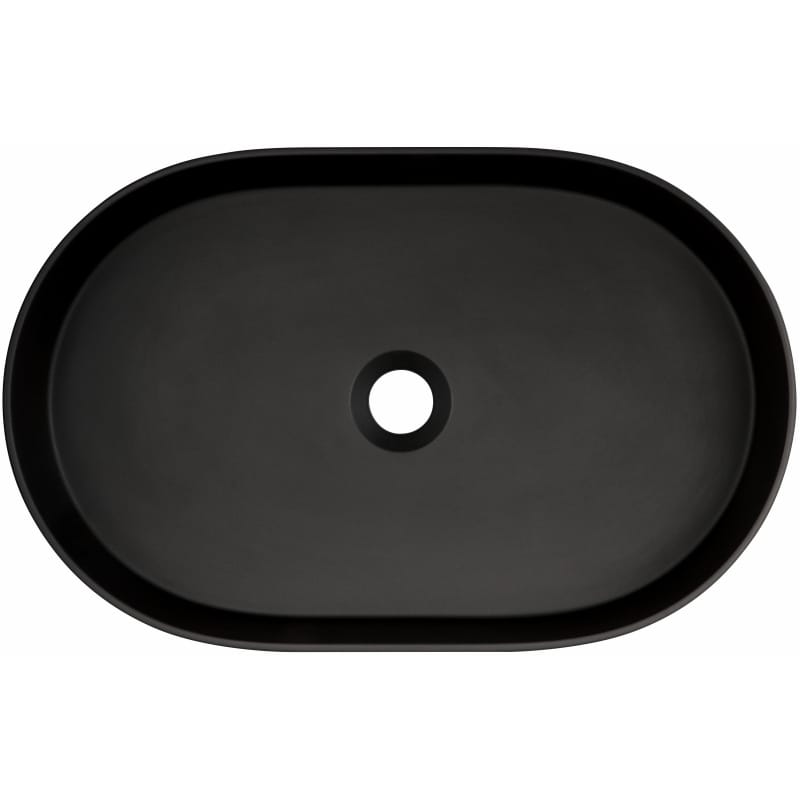 Раковина Silia, гранит, овальная, без крыла, 350х550х105мм, черный матовый Deante (CQS_NU6S)