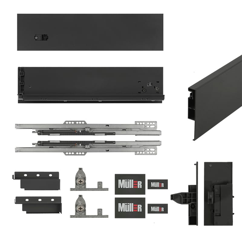 Комплект для внутреннего ящика Muller Box profi line 3D L=500 Н=127 антрацит Комплект для внутреннего ящика Muller Box profi line 3D L=500 Н=127 антрацит