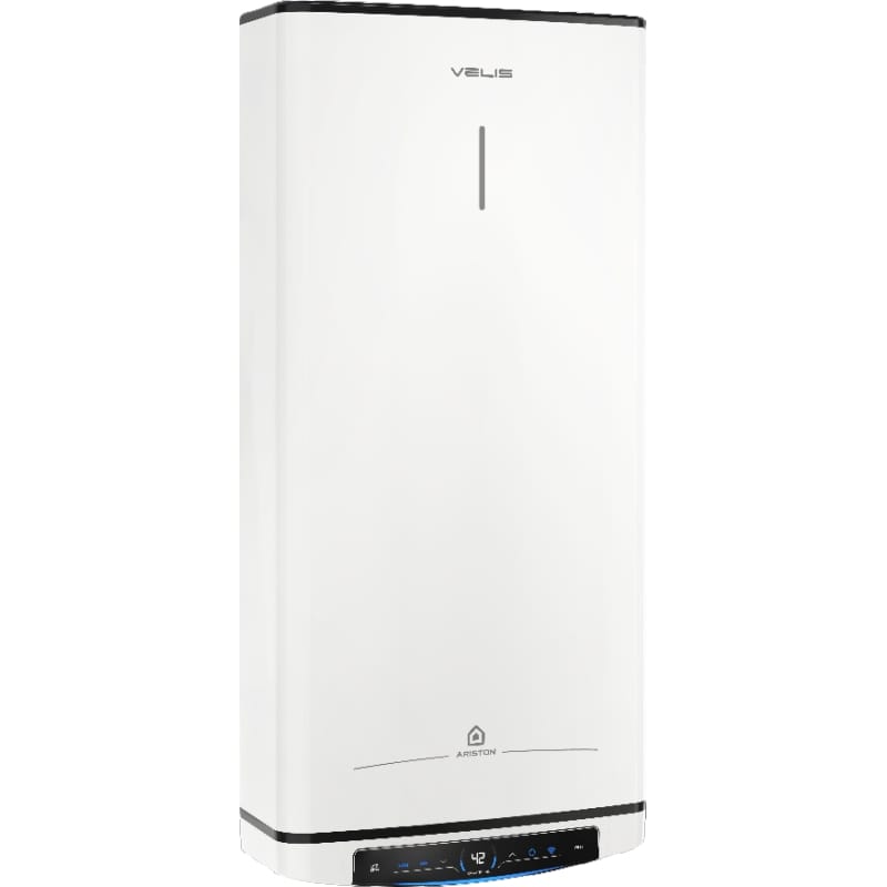 Водонагрівач плаский слім VELIS PRO DRY WIFI 100 EU, 100л, 2*1,5кВт, сух тен, ун. Монтаж Ariston (3100910) Водонагрівач плаский слім VELIS PRO DRY WIFI 100 EU, 100л, 2*1,5кВт, сух тен, ун. Монтаж Ariston (3100910)
