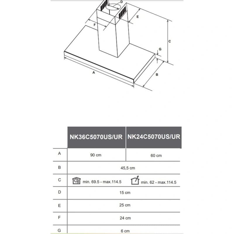 Витяжка NK24C5070US/UR SAMSUNG