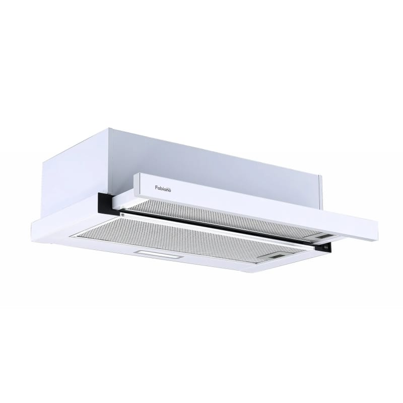 Витяжка телескопічна біла SlimLine 60 White Glass Fabiano