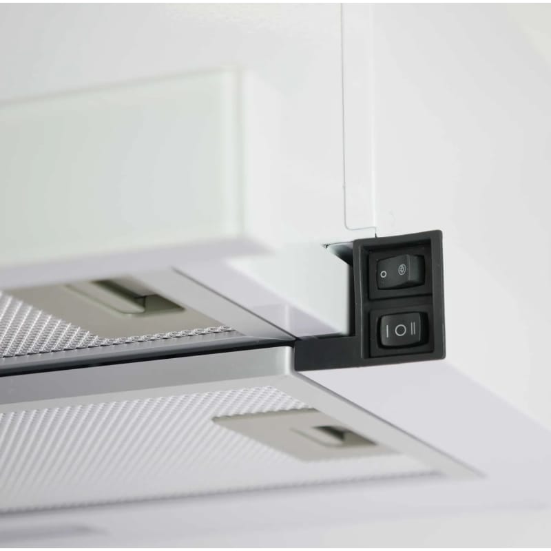 Витяжка телескопічна біла SlimLine 60 White Glass Fabiano