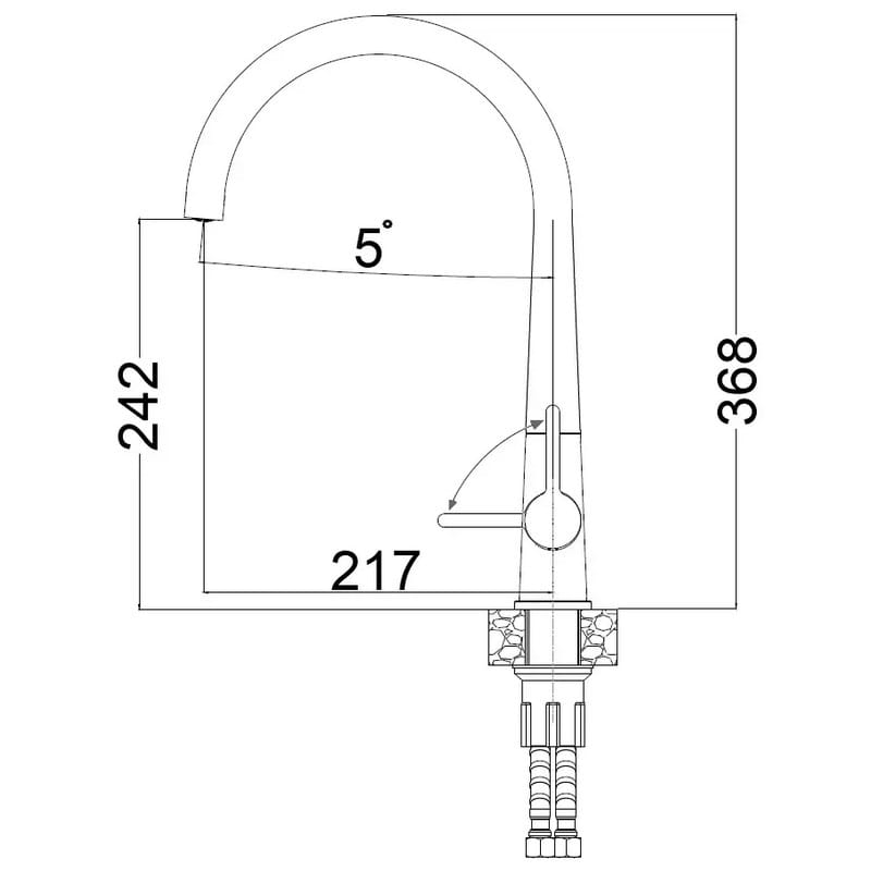 Змішувач FKM 72 SS Nano Graphite Fabiano