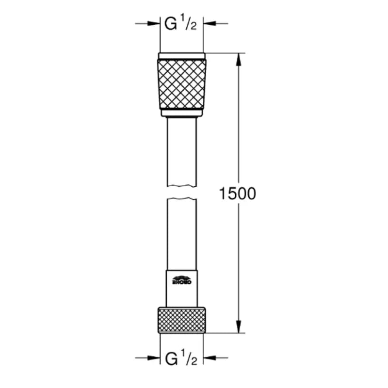Шланг для душу Relexa Flex 150см, хром Grohe (28151002)
