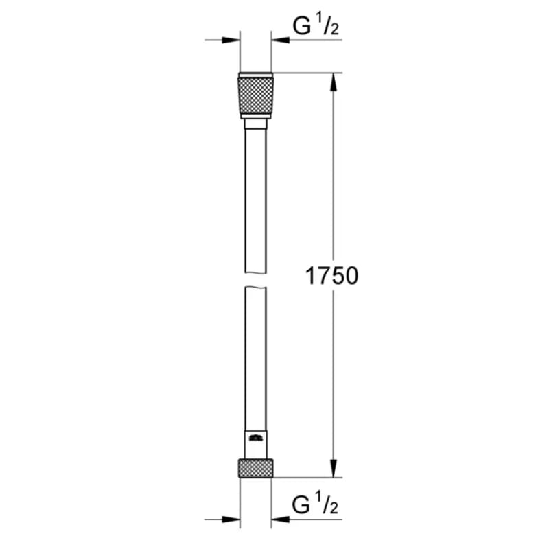 Шланг для душу Silverflex TwistStop, 175см, пластик, хром Grohe (28388001)