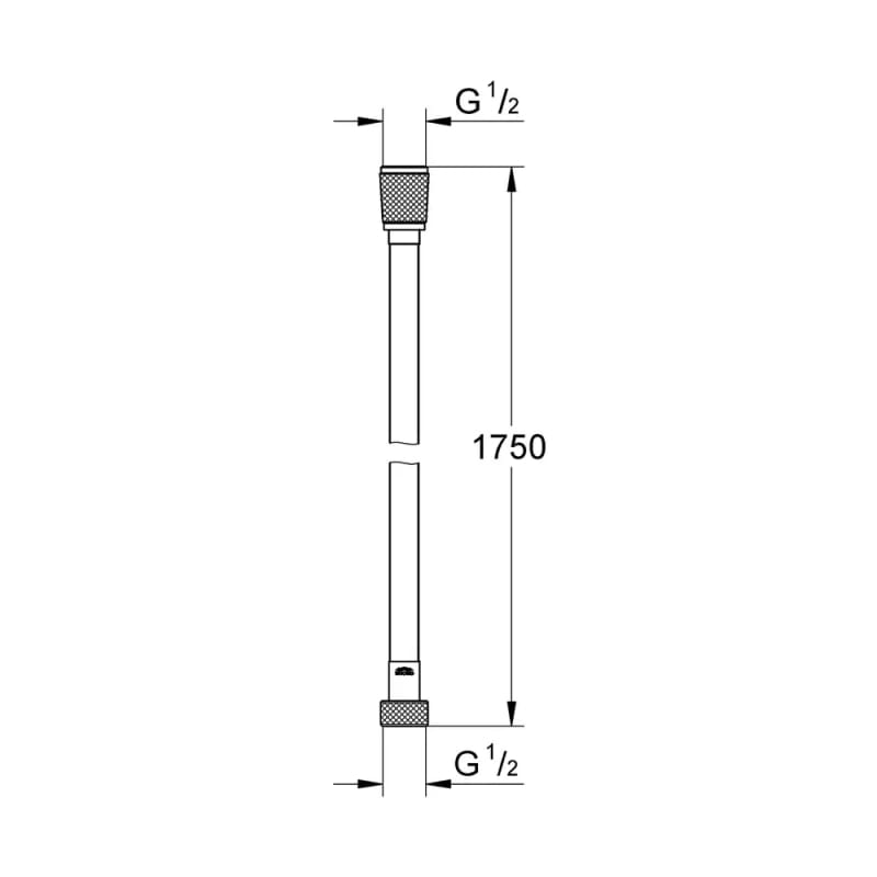 Шланг для душу Silverflex 1750 мм, чорний матовий Grohe (28388KF1)