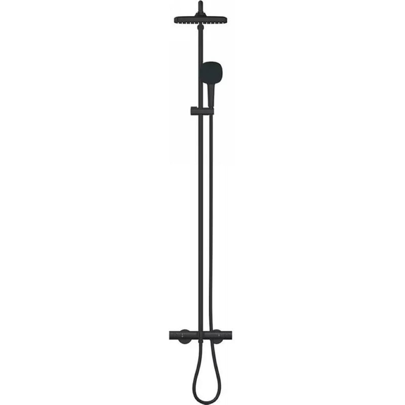 Душова система Tempesta System 250 Cube з термостатом, чорний матовий Grohe (266912431) Душова система Tempesta System 250 Cube з термостатом, чорний матовий Grohe (266912431)