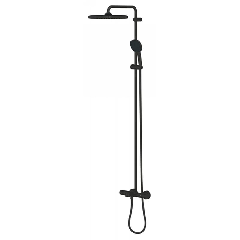 Душова система Tempesta System 250 Cube з термостатом, чорний матовий Grohe (266912431) Душова система Tempesta System 250 Cube з термостатом, чорний матовий Grohe (266912431)