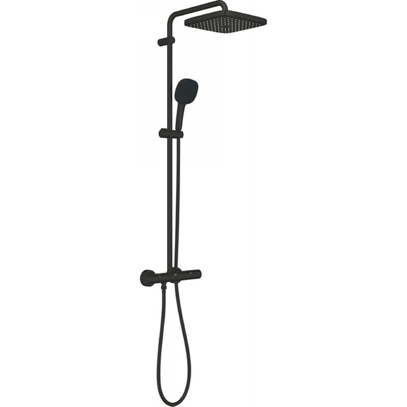 Душова система Tempesta System 250 Cube, з термостатом, чорний матоий Grohe (266892431)