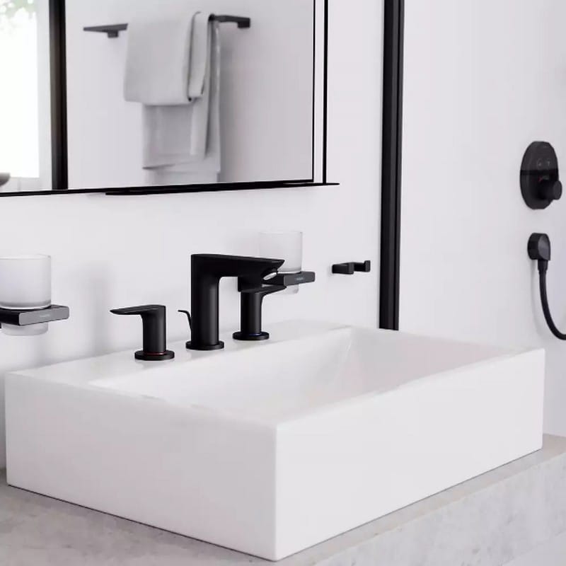 Смеситель для умывальника Talis E на 3 отверстия Matt Black Hansgrohe (71733670) Смеситель для умывальника Talis E на 3 отверстия Matt Black Hansgrohe (71733670)