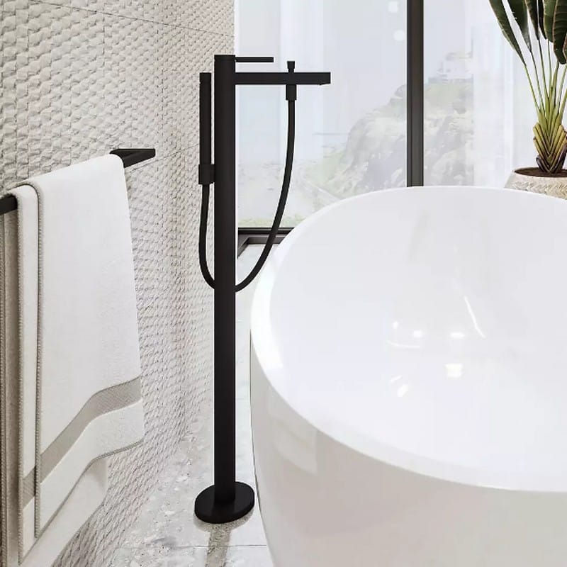 Змішувач для ванни Finoris підлоговий, Matt Black Hansgrohe (76445670)