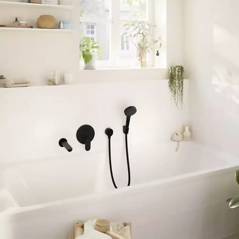 Смеситель для ванны/душа Rebris S, наружная часть, Matt Black Hansgrohe (72466670) Смеситель для ванны/душа Rebris S, наружная часть, Matt Black Hansgrohe (72466670)