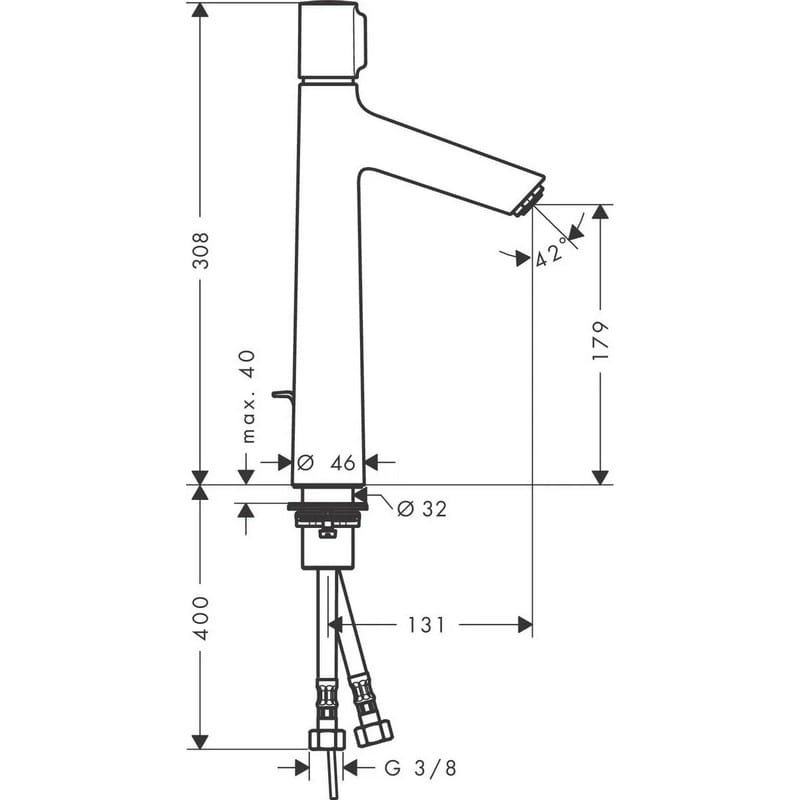 Смеситель для умывальника Talis Select S 190 с донным клапаном Chrome Hansgrohe (72044000) Смеситель для умывальника Talis Select S 190 с донным клапаном Chrome Hansgrohe (72044000)