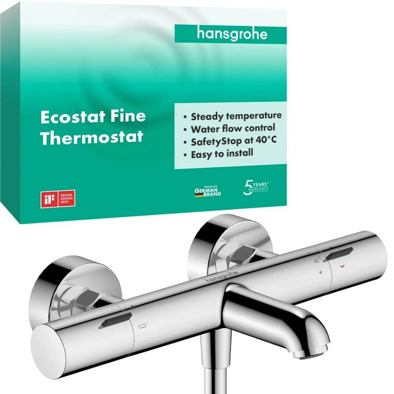 Смеситель с термостатом для ванны Ecostat Fine Chrome Hansgrohe (13325000)