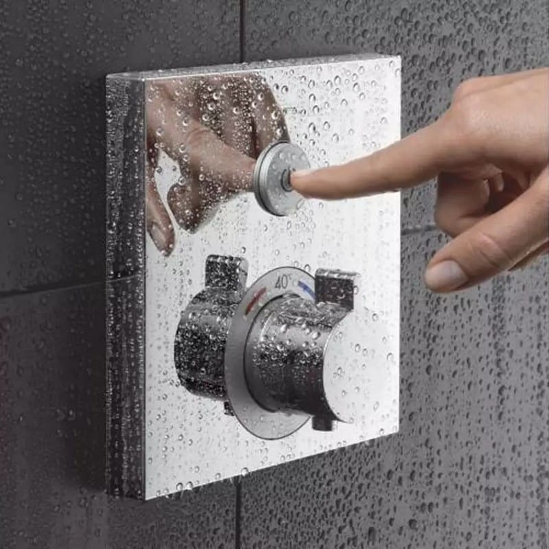 Термостат ShowerSelect Glass White Chrome Hansgrohe (15737400)