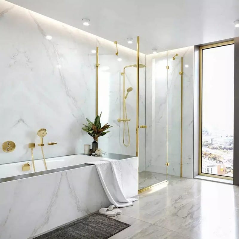 Термостат скрытого монтажа Ecostat Square двухрежимный Polished Gold Optic Hansgrohe (15758990) Термостат скрытого монтажа Ecostat Square двухрежимный Polished Gold Optic Hansgrohe (15758990)