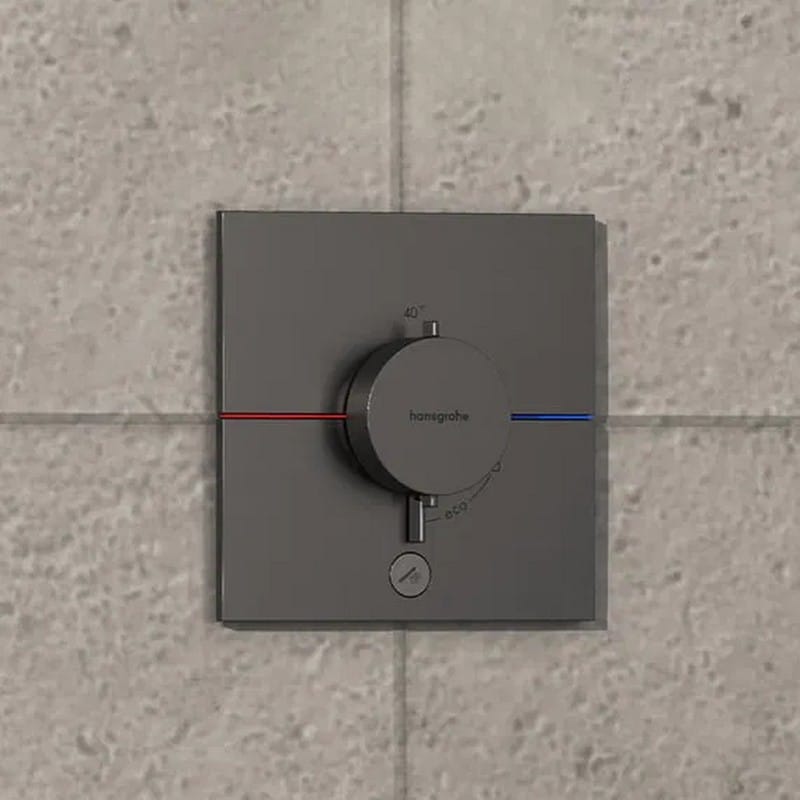 Термостат прихованого монтажу ShowerSelect Comfort E HighFlow на 1 функцію Brushed Black Chrome Hansgrohe (15575340)