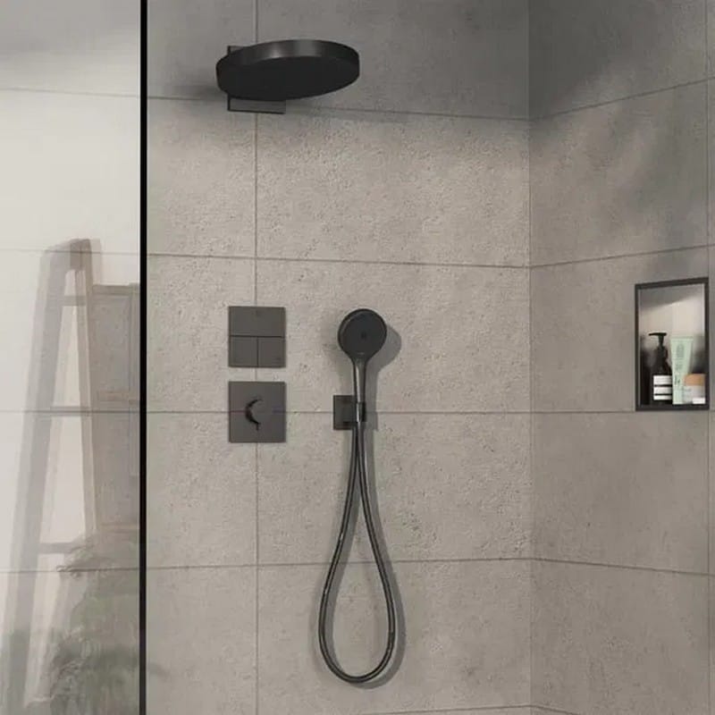 Термостат прихованого монтажу ShowerSelect Comfort E HighFlow на 1 функцію Brushed Black Chrome Hansgrohe (15575340)
