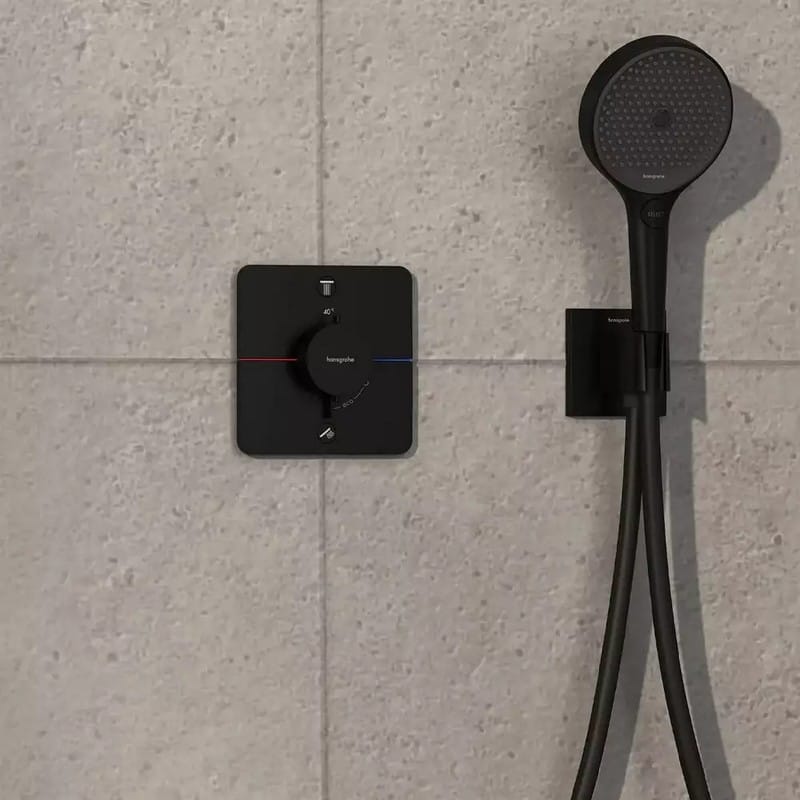 Термостат прихованого монтажу ShowerSelect Comfort Q на 2 функції  Matt Black Hansgrohe (15583670)