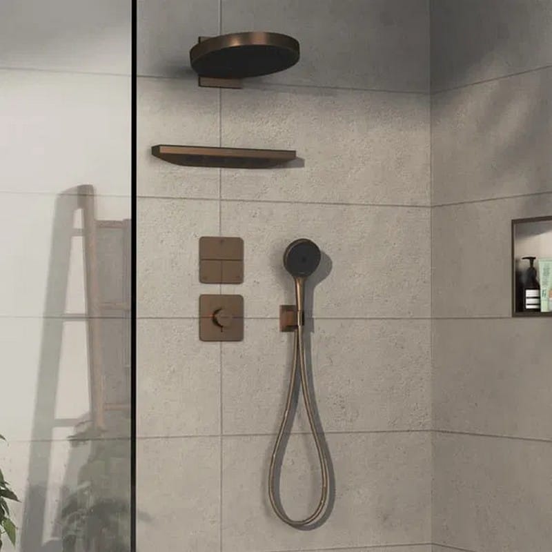 Термостат прихованого монтажу на 1 споживач ShowerSelect Comfort Q для душу Brushed Bronze Hansgrohe (15588140) Термостат прихованого монтажу на 1 споживач ShowerSelect Comfort Q для душу Brushed Bronze Hansgrohe (15588140)