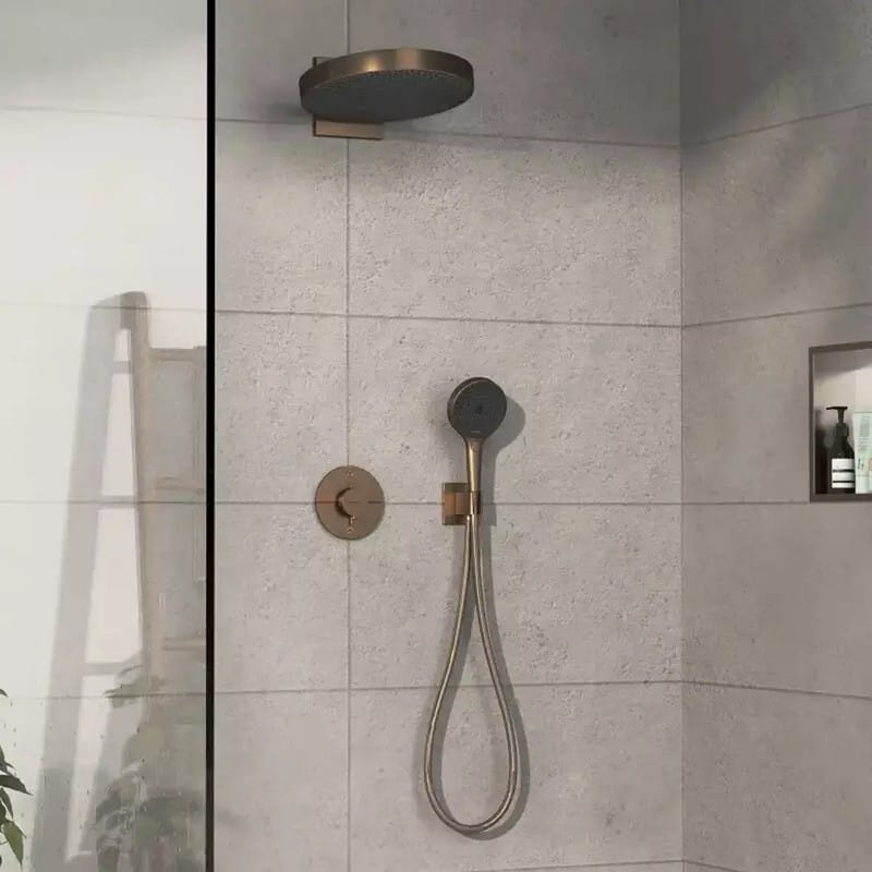 Термостат ShowerSelect Comfort S для душу прихованого монтажу  Brushed Bronze Hansgrohe (15554140)