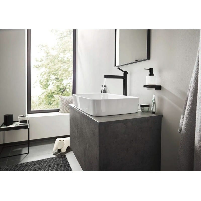 Смеситель для умывальника Finoris 260 с донным клапаном push-open Matt Black Hansgrohe (76070670) Смеситель для умывальника Finoris 260 с донным клапаном push-open Matt Black Hansgrohe (76070670)