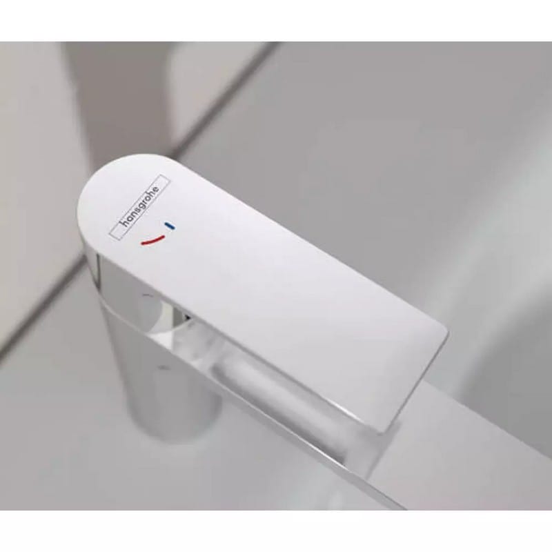 Змішувач Rebris E 80 Coolstart EcoSmart+ для умивальника з д/в pop-up Chrome Hansgrohe (72587000)