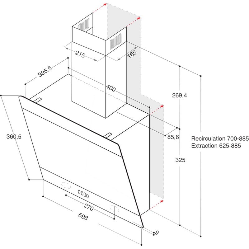 Вытяжка пристенная AKR62FLTK Whirlpool Вытяжка пристенная AKR62FLTK Whirlpool