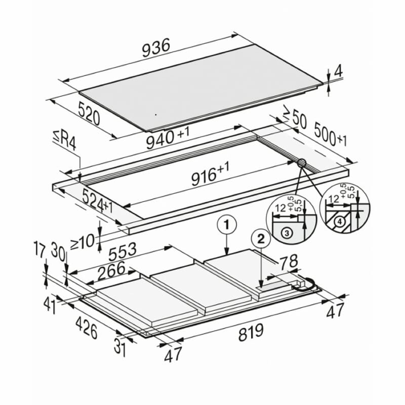 Индукционная варочная поверхность KM 7897-1 FL Diamond Miele Индукционная варочная поверхность KM 7897-1 FL Diamond Miele
