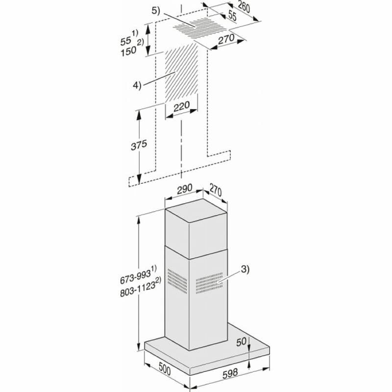 Вытяжка пристенная DAW 1620 EDST Miele