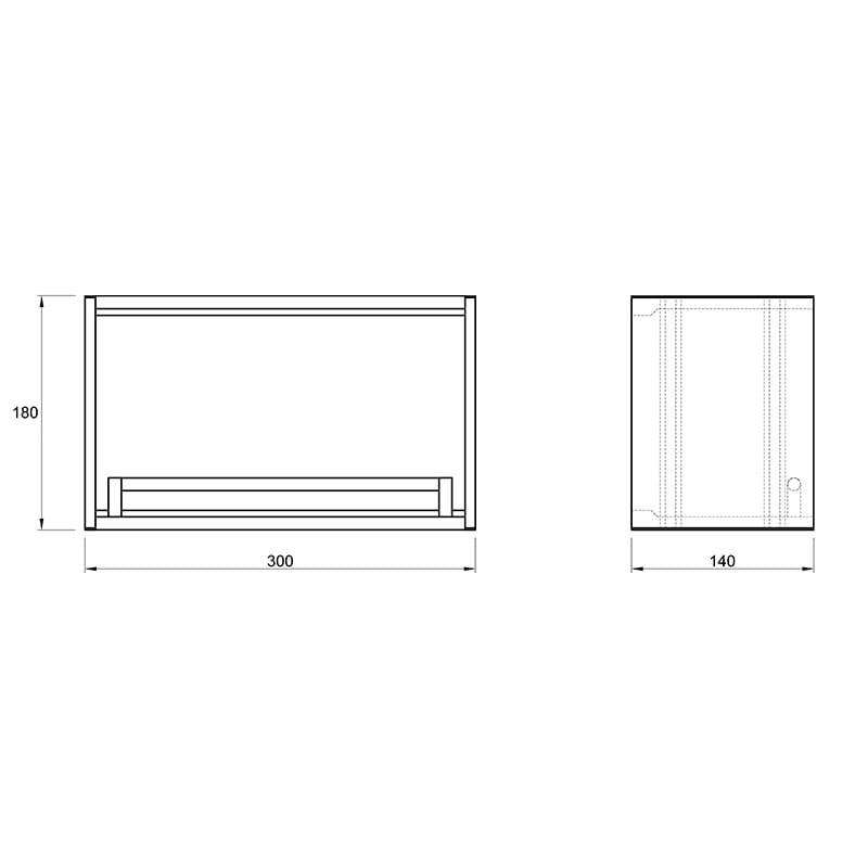 Комплект модуля системы Cosma FLAG, 180x300 мм, черный