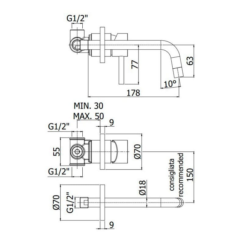 Змішувач для умивальника Light (LIG006CR70) Paffoni Змішувач для умивальника Light (LIG006CR70) Paffoni