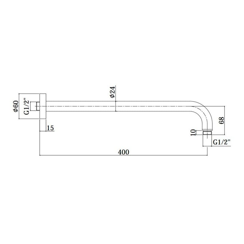 Душова система Light, чорний (KITLIG015NO) Paffoni