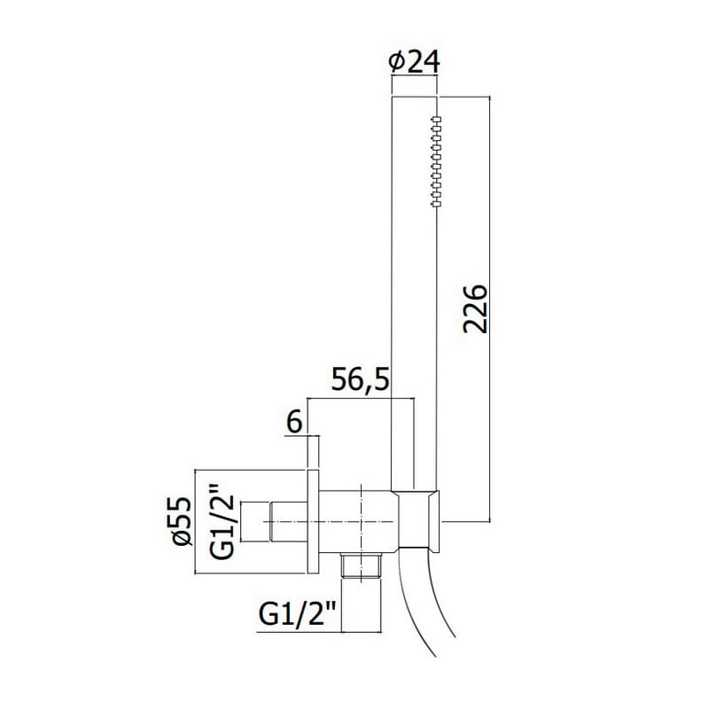 Душова система Light, чорний (KITLIG015NO) Paffoni