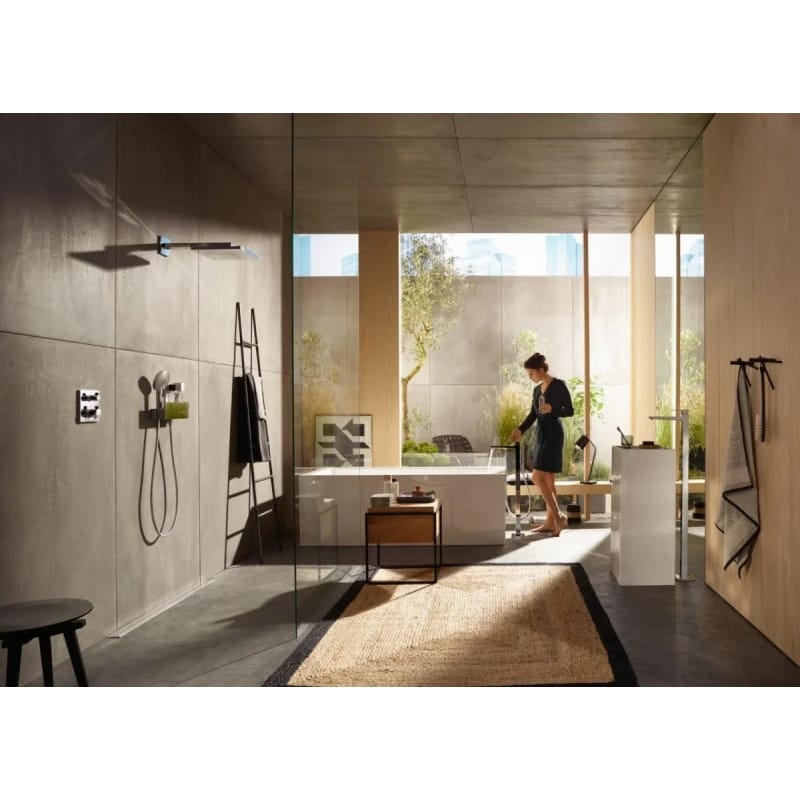 Шлангове під'єднання для душа Hansgrohe Fixfit Porter 300 з власником і поличкою  White Chrome Hansgrohe (26456400)