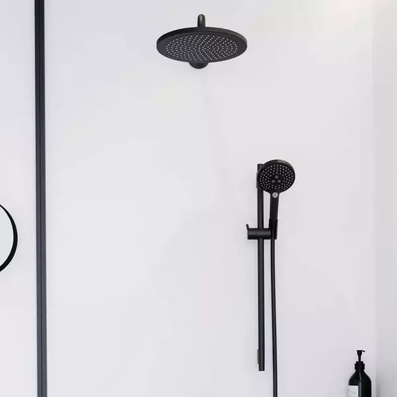 Верхній душ Hansgrohe Raindance S 240 Showerpipe PowderRain 1jet Matt Black Hansgrohe (27623670)
