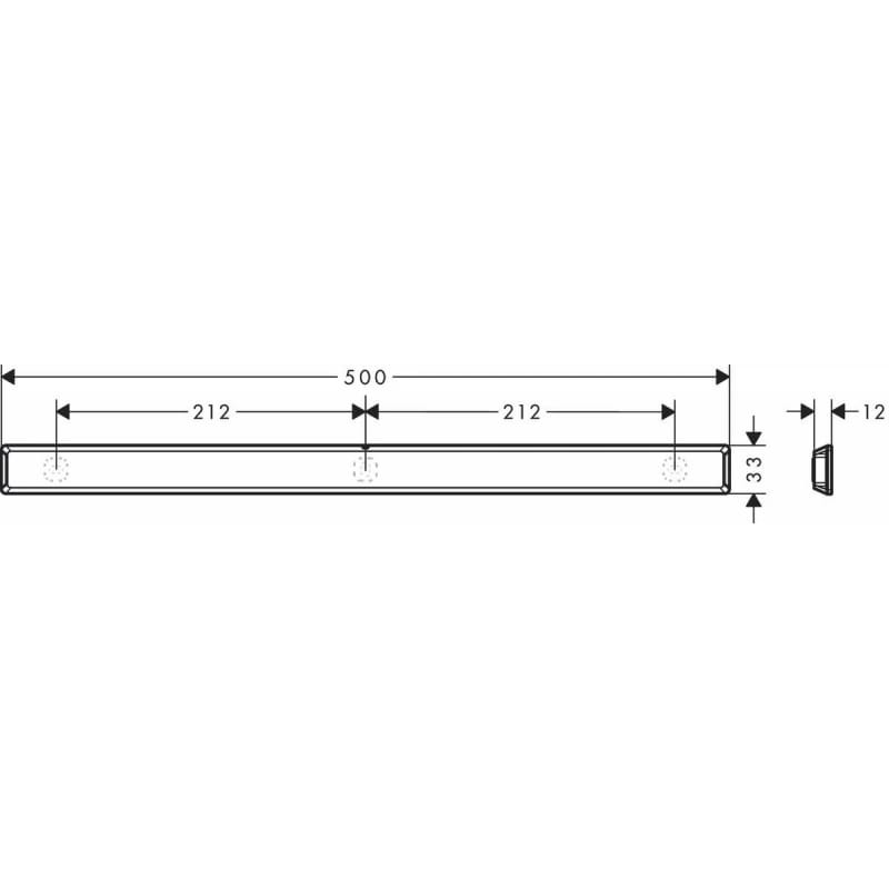 Штанга для душу Hansgrohe 500 x 33 x 12 мм WallStoris  Matt White Hansgrohe (27902700)