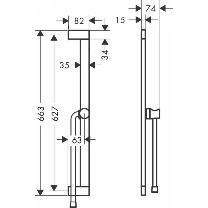 Душова штанга Hansgrohe Unica S Puro 65 см зі шлангом 160 см Matt Black Hansgrohe (24402670) Душова штанга Hansgrohe Unica S Puro 65 см зі шлангом 160 см Matt Black Hansgrohe (24402670)