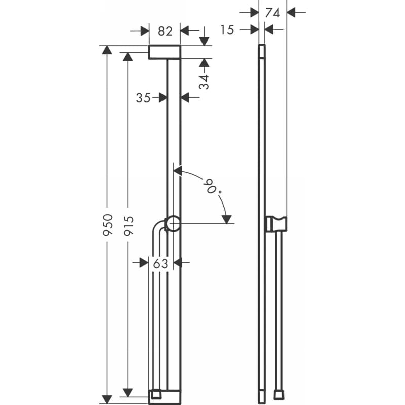 Душова штанга Hansgrohe Unica S Puro 90 см зі шлангом 160 см Matt Black Hansgrohe (24405670) Душова штанга Hansgrohe Unica S Puro 90 см зі шлангом 160 см Matt Black Hansgrohe (24405670)