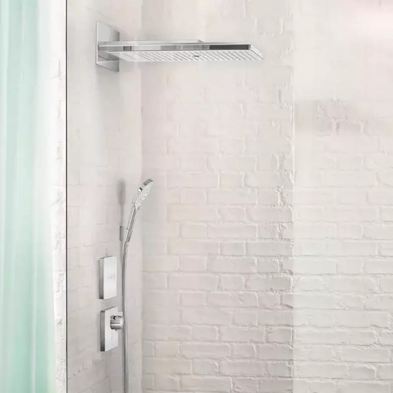 Верхний душ Rainmaker Select 586x258 White/Chrome Hansgrohe (24001400) Верхний душ Rainmaker Select 586x258 White/Chrome Hansgrohe (24001400)