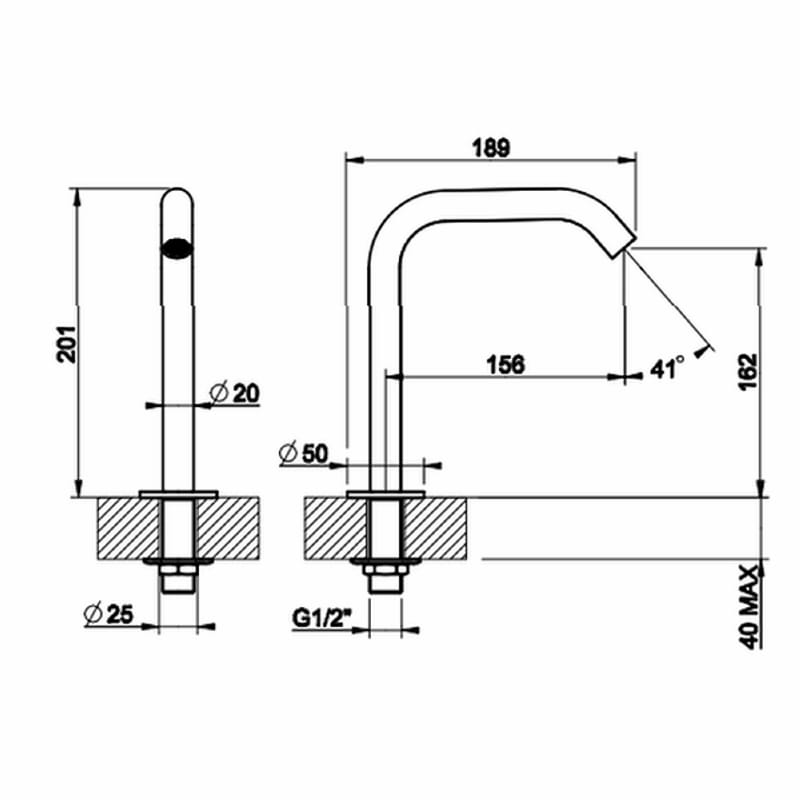 Вилив TRAME, Steel Brushed Gessi (54091-239) Вилив TRAME, Steel Brushed Gessi (54091-239)