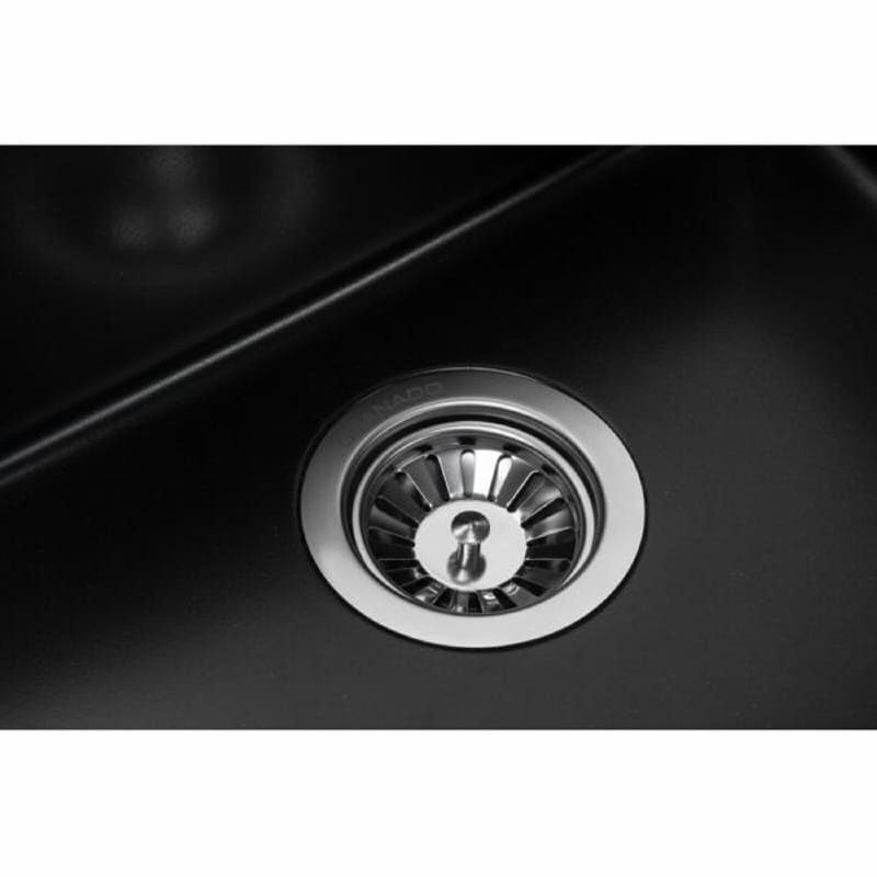 Мойка Under top DOUBLE black shine (705*445mm.) гранит GRANADO