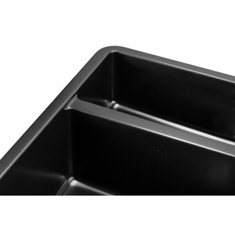Мойка Under top DOUBLE black shine (705*445mm.) гранит GRANADO