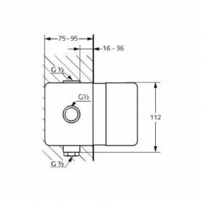 Комплект для прихованого монтажу змішувача PURE&EASY 38636 KLUDI