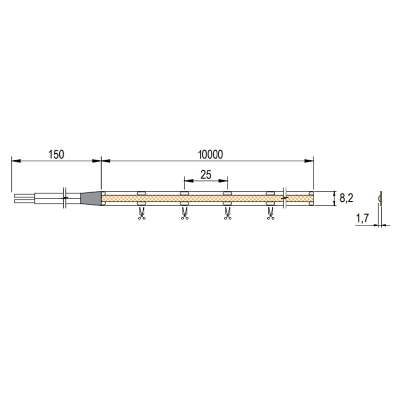 LED-стрічка COB, 480 LEDs/m, 10W, 12V, IP65, тепле світло, 3000К LED-стрічка COB, 480 LEDs/m, 10W, 12V, IP65, тепле світло, 3000К
