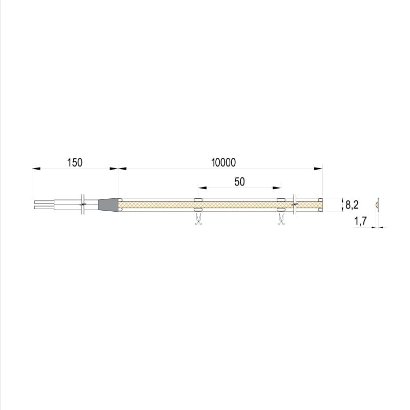 LED-лента COB, 480 LEDs/m, 10W, 24V, IP65, холодный свет, 6500К