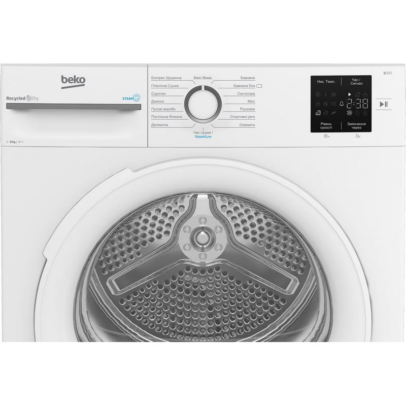 Сушильна машина BM3T38239WW Beko тепловий насос білий Beko Сушильна машина BM3T38239WW Beko тепловий насос білий Beko