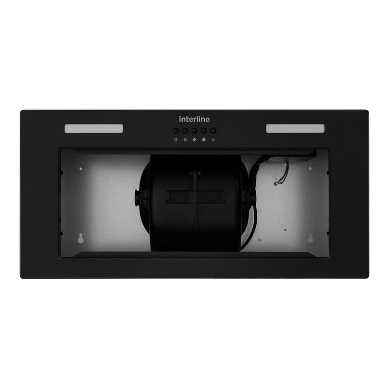 Вытяжка встраиваемая LINE S BL A/60 GL/PB черное стекло INTERLINE Вытяжка встраиваемая LINE S BL A/60 GL/PB черное стекло INTERLINE