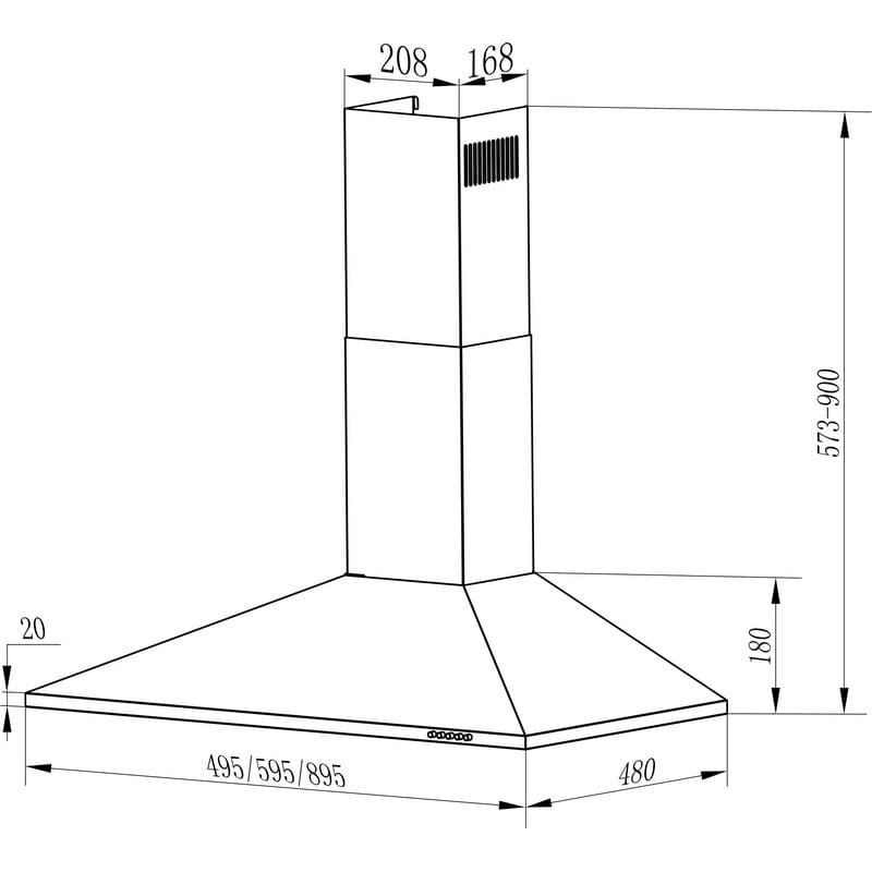 Витяжка купольна SET WH A/60 PB/2/T біла INTERLINE Витяжка купольна SET WH A/60 PB/2/T біла INTERLINE